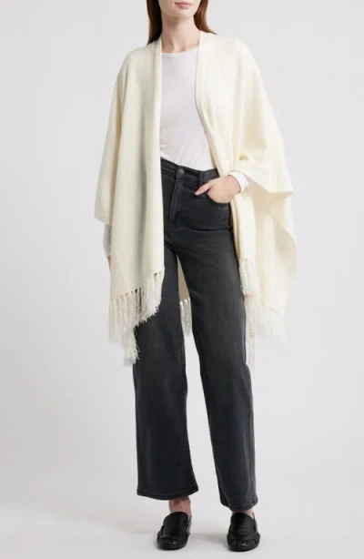 Chan Luu Wool & Cashmere Ruana In Neutral