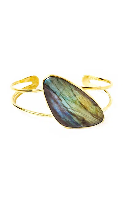 Chan Luu Yasmine 18k Gold-plated Labradorite Cuff