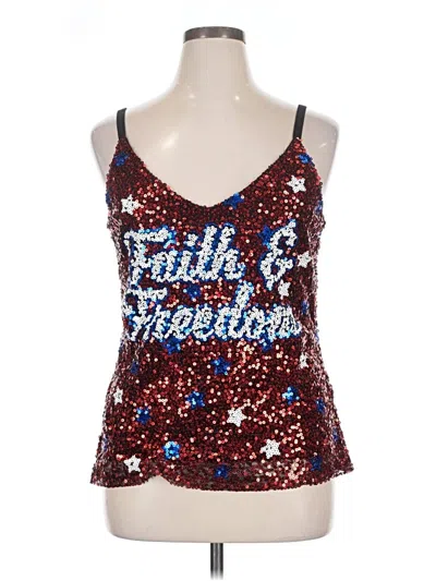 Pre-owned Chance Or Fate Sleeveless Top Gold Sweetheart Neckline Tops