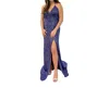 Chandalier V Neck Strap Maxi Dress In Purple In Purple