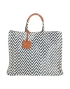 Chandana Woman Handbag Navy Size - Polyethylene, Leather In Navy Blue