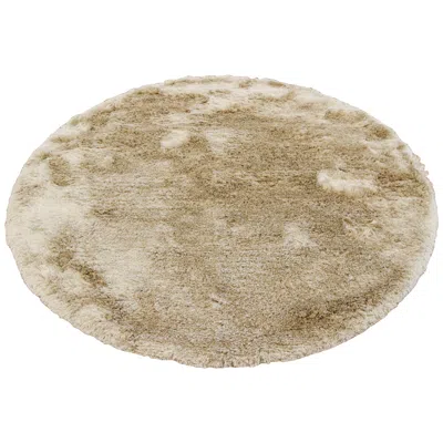 Chandra Naya Nay18804 7'9"x7'9" Round Tan Shag Area Rug