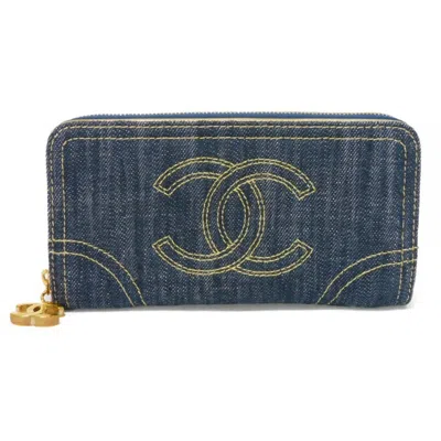 Pre-owned Chanel - Jeans Wallet () In Blue