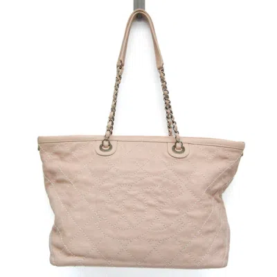 Pre-owned Chanel - Leather Tote Bag () In Pink