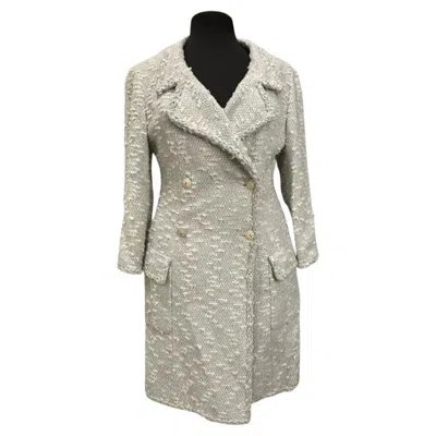 Pre-owned Chanel 07c 2007 Runway Cruise / Resort By Karl Lagerfeld  Coat In Gray