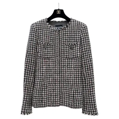 Pre-owned Chanel 08a Black Jacket - Structured Fr 36