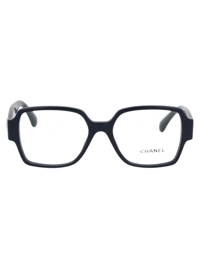 Pre-owned Chanel 0ch3438 Glasses In 1643 Black