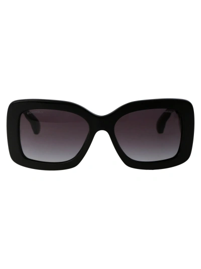 Pre-owned Chanel 0ch5483 Sunglasses In C760s6 Black