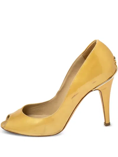 Pre-owned Chanel 100mm Interlocking Cc Logo Pumps