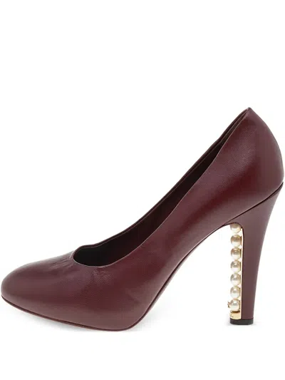 Pre-owned Chanel 110mm Pearl-embellished Pumps