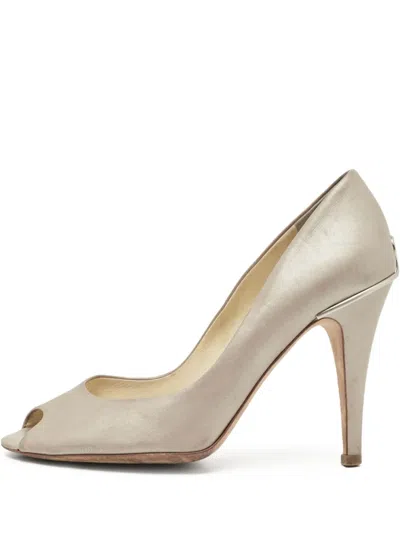 Pre-owned Chanel 115mm Peep-toe Pumps