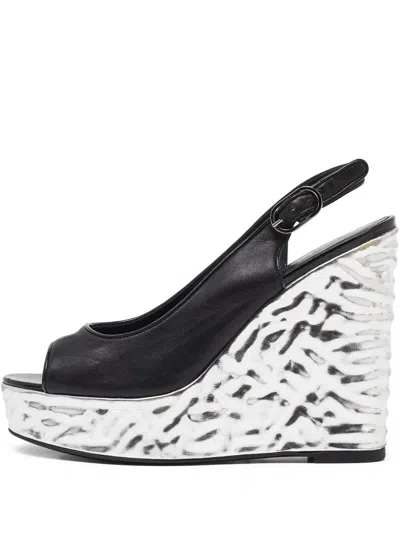 Pre-owned Chanel 120mm Platform Wedge Sandals