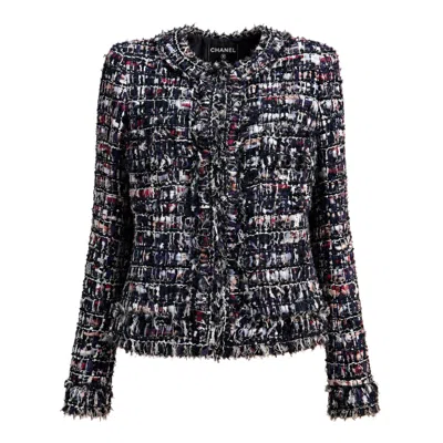 Pre-owned Chanel 15k$ Paris / Venice Ribbon Tweed Jacket 34 Fr In Black