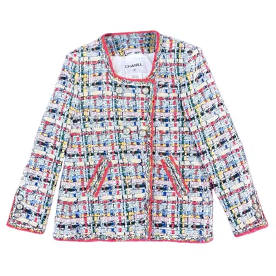 Pre-owned Chanel 15k$ Ribbon Tweed Masterpiece Jacket 38 Fr In Gray