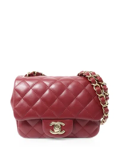 Chanel 17 Mini Classic Shoulder Bag In Red