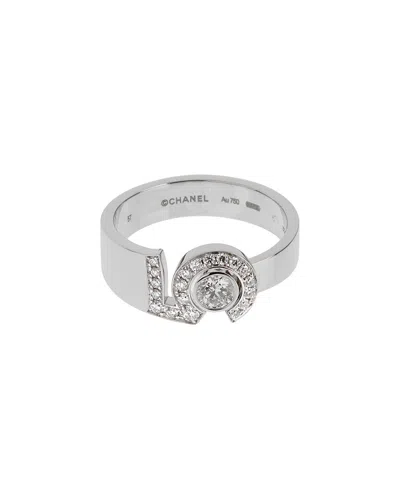 Pre-owned Chanel 18k 0.45 Ct. Tw. Diamond Ring (authentic Pre-loved)