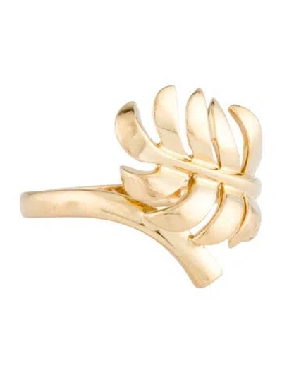 Pre-owned Chanel 18k 1932 Plume De  Ring In Multi