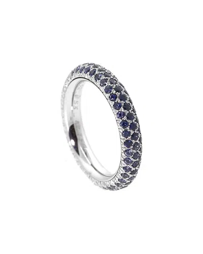 Chanel 18k 2.50 Ct. Tw. Diamond & Sapphire Eternity Ring (authentic Pre-loved) In Silver