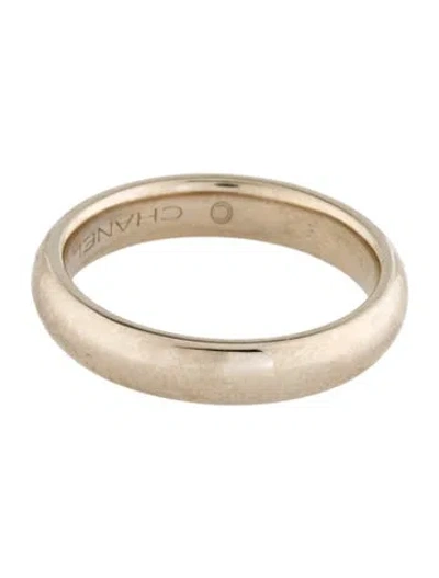 Pre-owned Chanel 18k Band Ring In Multi