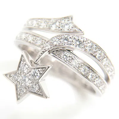 Pre-owned Chanel (18k) Band Ring () In White