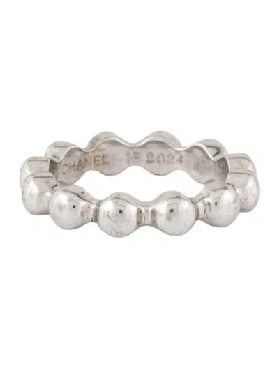 Pre-owned Chanel 18k Boules Band Ring In Multi