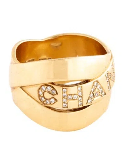 Pre-owned Chanel 18k Diamond Bolduc Band In Multicolor