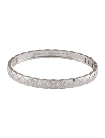 Pre-owned Chanel 18k Diamond Coco Crush Bangle, 6.75" In Multi