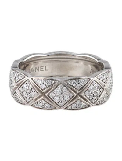 Pre-owned Chanel 18k Diamond Coco Crush Ring In Multi