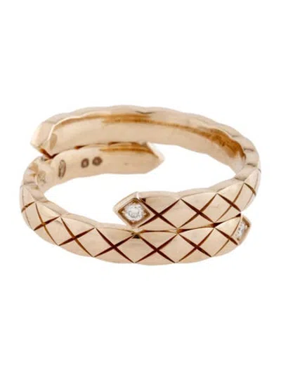 Pre-owned Chanel 18k Diamond Coco Crush Toi Et Moi Ring In Multicolor