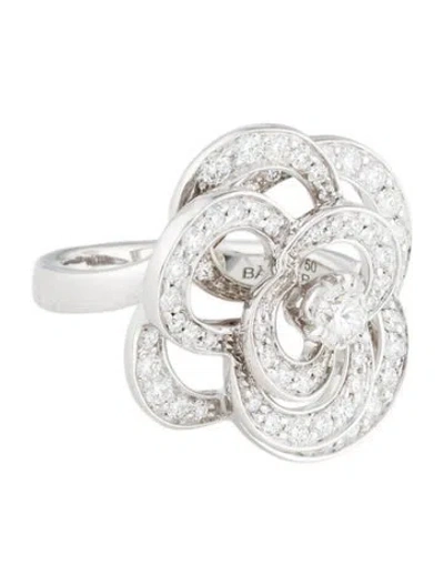 Pre-owned Chanel 18k Diamond Fil De Camelia Ring In Multi