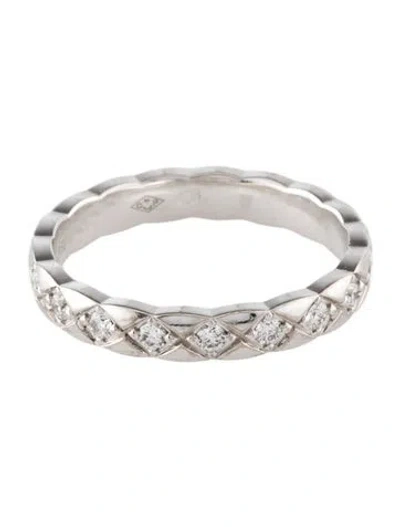 Pre-owned Chanel 18k Diamond Mini Coco Crush Ring In Multi
