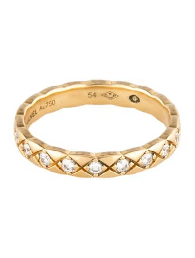 Pre-owned Chanel 18k Diamond Mini Coco Crush Ring In Multicolor