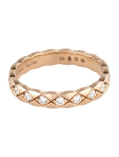 Pre-owned Chanel 18k Diamond Mini Coco Crush Ring In Multicolor