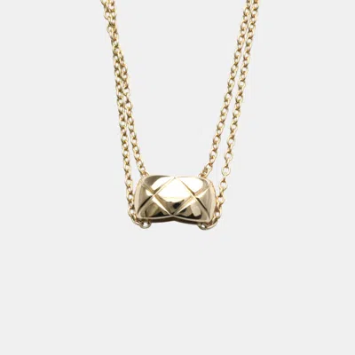 Pre-owned Chanel 18k Pink Gold Coco Crush Necklace
