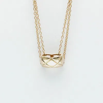 Pre-owned Chanel 18k Rose Gold Coco Crush Pendant Necklace