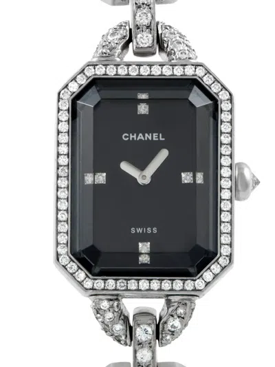 Pre-owned Chanel 18k White Gold Premire Diamond 20mm In Silver