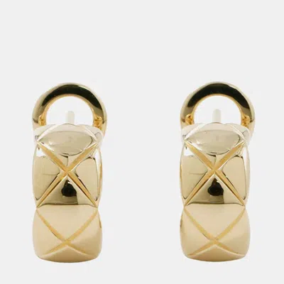 Pre-owned Chanel 18k Yellow Gold Coco Crush Earrings