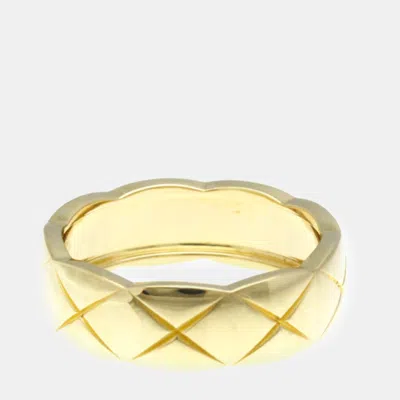 Pre-owned Chanel 18k Yellow Gold Coco Crush Medium Size Band Ring Gold