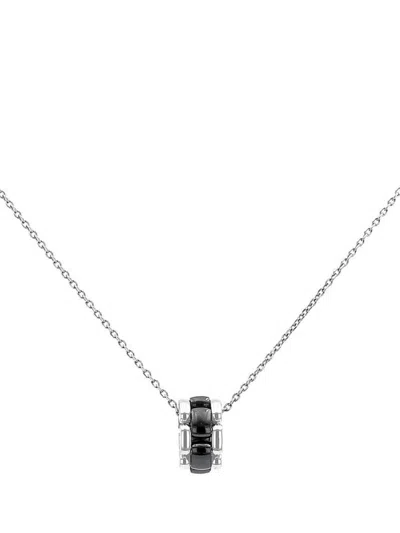 Pre-owned Chanel 18kt White Gold  Ultra Ceramic Necklace In Silver