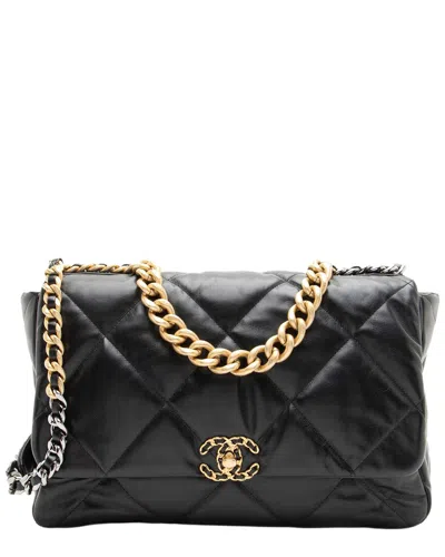 Pre-owned Chanel 19 Maxi Flap Shoulder Bag (authentic Pre-loved)