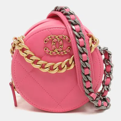 Pre-owned Chanel 19 Round Clutch Bag