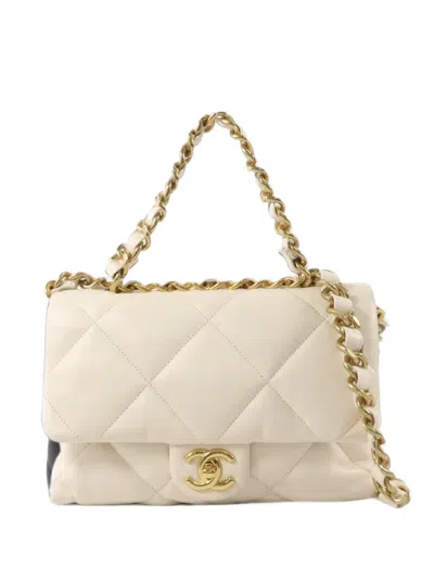 Pre-owned Chanel 19 Tote Bag In Neutrals