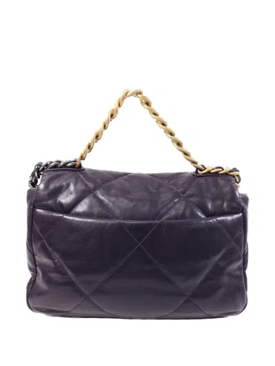 Pre-owned Chanel 19 Tote Bag In Purple