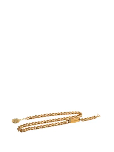 Pre-owned Chanel 1950-1970 Cc Gold Plated 31 Rue Cambon Medallion Chain Belt