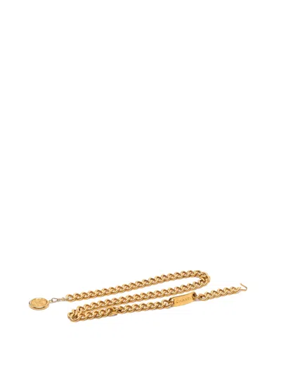 Pre-owned Chanel 1950-1970 Cc Gold Plated 31 Rue Cambon Medallion Chain Belt