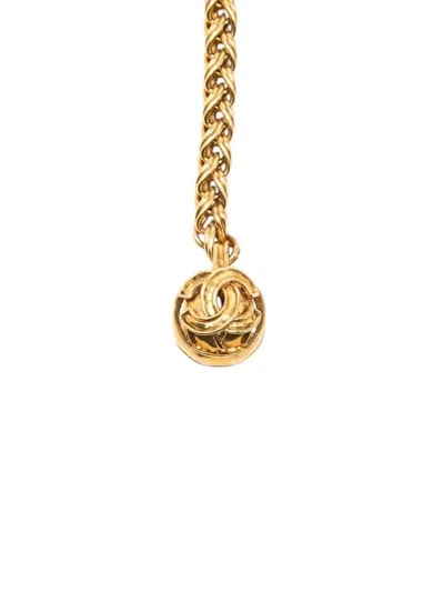 Pre-owned Chanel 1950-1970 Cc Gold Plated Chain Charm Belt