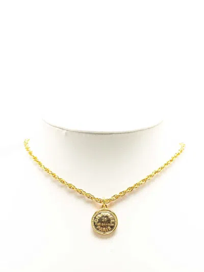 Pre-owned Chanel 1970-1980 Gold Plated 31 Rue Cambon Pendant Necklace Costume Necklace