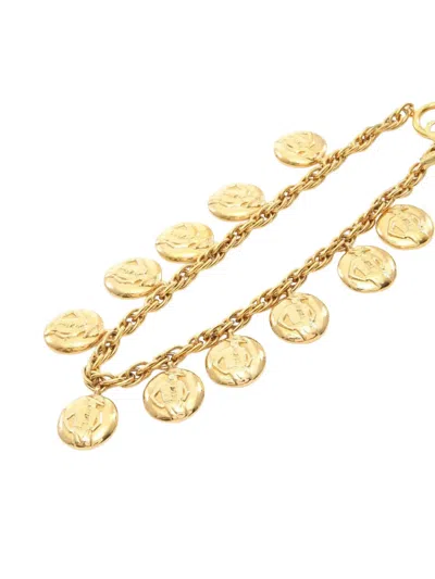 Pre-owned Chanel 1970-1980 Gold Plated Mademoiselle Chain Necklace Costume Necklace