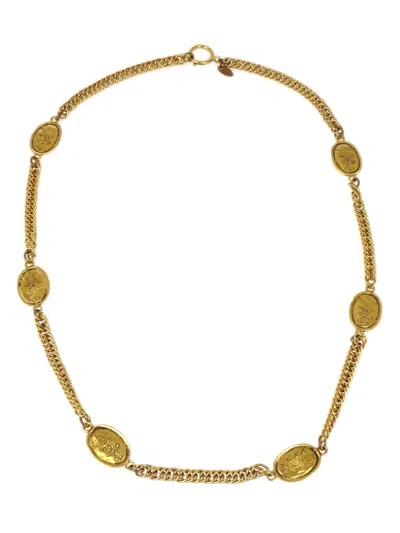 Pre-owned Chanel 1980-1990's Chain Necklace In Gold