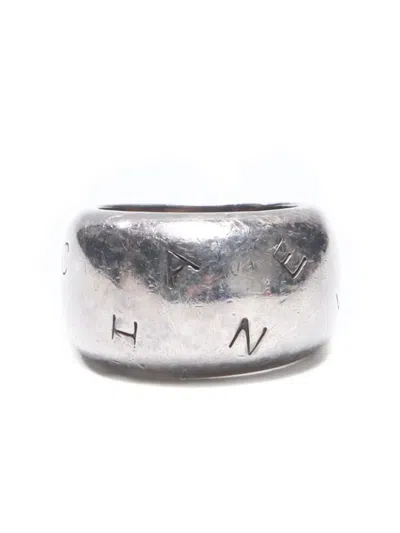 Pre-owned Chanel 1980-1990 Engraved-logo Ring